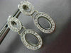 ESTATE .75CT ROUND DIAMOND 14KT WHITE GOLD CLASSIC OVAL DROP EARRINGS #15150
