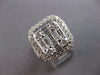 EXTRA LARGE 2.8CT DIAMOND 18KT WHITE GOLD ROUND & BAGUETTE HALO ANNIVERSARY RING