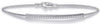 ESTATE .15CT DIAMOND 14KT WHITE GOLD 3D CLASSIC BAR FLEXIBLE FUN BANGLE BRACELET