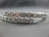 LARGE 5.83CT DIAMOND 18K WHITE GOLD INVISIBLE CRISS CROSS FLEXIBLE CUFF BRACELET