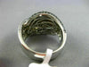 ESTATE LARGE 2.68CT BLACK & WHITE DIAMOND 14K WHITE GOLD INFINITY LOVE KNOT RING