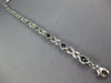 LONG 5.67CT DIAMOND & AAA SAPPHIRE 14K WHITE GOLD 3D OVAL X LOVE TENNIS BRACELET
