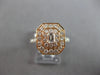 LARGE 1.6CT DIMAOND 14KT WHITE & ROSE GOLD ROUND & BAGUETTE HALO ENGAGEMENT RING