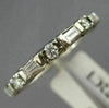 ANTIQUE .72CT DIAMOND 14KT WHITE GOLD 3D ETERNITY WEDDING ANNIVERSARY RING #2590