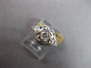 ANTIQUE ART DECO .05CT OLD MINE DIAMOND 18K WHITE GOLD 3D ENGAGEMENT RING #27469