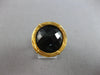 ESTATE EXTRA LARGE AAA BLACK ONYX 18KT YELLOW GOLD 3D ROUND FILIGREE FUN RING