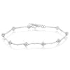 9.08CT DIAMOND & AAA SAPPHIRE 14KT WHITE GOLD MULTI FLOWER BY THE YARD BRACELET
