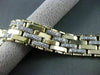 ESTATE WIDE LONG 4.0CT DIAMOND 14K WHITE & YELLOW GOLD MULTI LINK BRACELET #2226