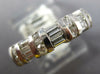 ESTATE 1.0CT DIAMOND 14KT WHITE GOLD 3D ROUND & BAGUETTE 2 ROW ANNIVERSARY RING