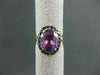 ANTIQUE WIDE 5.0CT AMETHYST 14K YELLOW GOLD ROPE DESIGN COCKTAIL RING 18MM 21832