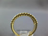WIDE 1.0CT DIAMOND 14KT YELLOW GOLD MULTI ROW BEADED GRADUATING ANNIVERSARY RING
