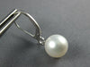 ESTATE AAA SOUTH SEA PEARL 14KT WHITE GOLD 3D CLASSIC LEVERBACK HANGING EARRINGS
