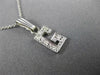 ESTATE .10CT DIAMOND 14KT WHITE GOLD CLASSIC "G" INITIAL PENDANT #MILANO003