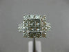 EXTRA LARGE 3.0CT ROUND & PRINCESS DIAMOND 14K WHITE GOLD SQUARE ENGAGEMENT RING