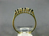 ESTATE .48CT DIAMOND & AAA SAPPHIRE 14KT YELLOW GOLD 3D THREE STONE RING #22136