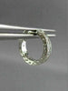 ESTATE SMALL .30CT DIAMOND 18K WHITE GOLD CLASSIC FILIGREE HUGGIE EARRINGS 25560