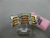 ESTATE WIDE .30CT DIAMOND 14KT WHITE & ROSE GOLD MULTI ROW ETOILE ROPE FUN RING