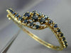 ANTIQUE WIDE 4.0CT AAA SAPPHIRE 14KT YELLOW GOLD FILIGREE BANGLE BRACELET 21259