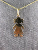 ESTATE 14KT YELLOW GOLD 3D ENGRAVABLE BABY GIRL CHARM FLOATING PENDANT #27416