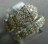 ESTATE WIDE .62CT ROUND DIAMOND 14K WHITE GOLD 3D CLASSIC CLUSTER SNAKE FUN RING