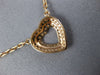 ESTATE .37CT DIAMOND 18KT ROSE GOLD 3D DOUBLE OPEN HEART LOVE NECKLACE