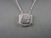 ESTATE .68CTW DIAMOND SQUARE FILIGREE 14KT WHITE GOLD PENDANT F COLOR VVS !!!!!!