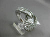ESTATE 1.85CT DIAMOND 18KT WHITE GOLD MILGRAIN CRISS CROSS MUSICAL NOTE FUN RING