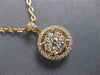ESTATE .50CT DIAMOND 18KT ROSE GOLD 3D CLUSTER FLOWER HALO CLASSIC PENDANT