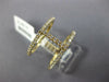 ESTATE WIDE .42CT DIAMOND 18KT YELLOW GOLD 3D ROUND DOUBLE BAR RING
