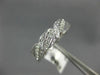 ANTIQUE WIDE .45CT DIAMOND 18K WHITE GOLD FILIGREE ETERNITY SQUARE RING #9416