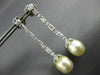 EXTRA LARGE 1.70CT DIAMOND & AAA SOUTH SEA PEARL 18K WHITE GOLD HANGING EARRINGS