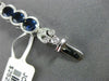 ESTATE WIDE 8.64CT DIAMOND & SAPPHIRE 18K WHITE GOLD 3D FILIGREE TENNIS BRACELET
