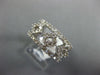 ESTATE WIDE .84CT DIAMOND 18KT WHITE GOLD 3D CLASSIC SIDEWAYS SQUARE FUN RING