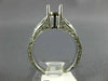 ANTIQUE .60CT DIAMOND 18KT WHITE GOLD FILIGREE SEMI MOUNT ENGAGEMENT RING #23415