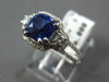 1.45CT DIAMOND & AAA SAPPHIRE 14K WHITE GOLD 3D CUSHION FILIGREE ENGAGEMENT RING