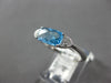 ESTATE 1.22CT DIAMOND & AAA BLUE TOPAZ 14KT WHITE GOLD CUSHION & ROUND FUN RING