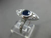 ANTIQUE 1.66CT OLD MINE DIAMOND & AAA SAPPHIRE PLATINUM 3D MARQUISE RING #17069