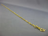 ESTATE 14KT YELLOW GOLD 3D CLASSIC DIAMOND CUT FUN ROPE BRACELET