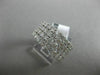 ESTATE LARGE 2.90CT DIAMOND 14K WHITE GOLD 3D MULTI ROW WEDDING ANNIVERSARY RING