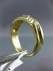 ESTATE .12CT DIAMOND 14K YELLOW GOLD SOLITAIRE MULTI WAVE MENS GYPSY RING #11663