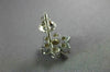 ESTATE LARGE 2.0CT DIAMOND 14KT WHITE GOLD FLOWER STAR SCREW BACK STUD EARRINGS