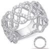 WIDE .76CT DIAMOND 14KT WHITE GOLD STAR OF DAVID SEMI ETERNITY ANNIVERSARY RING