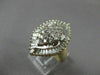 ESTATE LARGE 1.20CT ROUND & BAGUETTE DIAMOND 14K WHITE & YELLOW GOLD RING #22917