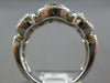 ESTATE WIDE .50CT WHITE & BLACK DIAMOND 14KT WHITE GOLD 3D MULTI WAVE FUN RING