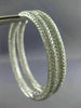 ESTATE EXTRA LARGE 7.64CT DIAMOND 18KT WHITE GOLD 3D OVAL HOOP HANGING EARRINGS