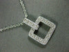 ESTATE .15CT DIAMOND 14KT WHITE GOLD CLASSIC OPEN SQUARE FILIGREE PENDANT #20917