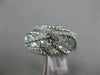ESTATE WIDE .51CT DIAMOND 18KT WHITE GOLD 3D INFINITY WOVEN CRISS CROSS FUN RING