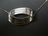 ESTATE LARGE 1.22CT DIAMOND 18KT WHITE GOLD 3D MULTI ROW INFINITY LOVE PENDANT
