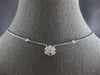 ESTATE .80CT DIAMOND 14KT WHITE GOLD 3D FLOWER BY THE YARD LOVE NECKLACE #27835