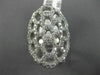 ESTATE LARGE 1.12CT DIAMOND 14KT WHITE GOLD 3D HEXAGON OVAL SPIDER WEB FUN RING